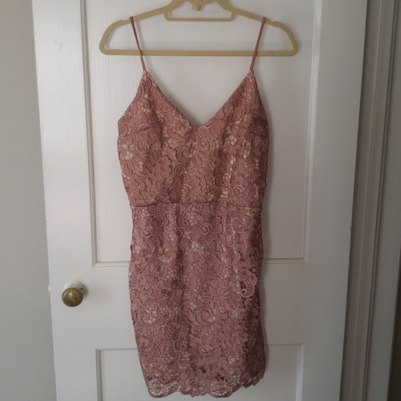 express rose gold dress